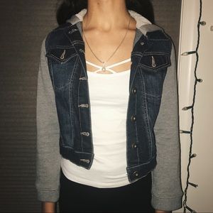 Hooded jean jacket